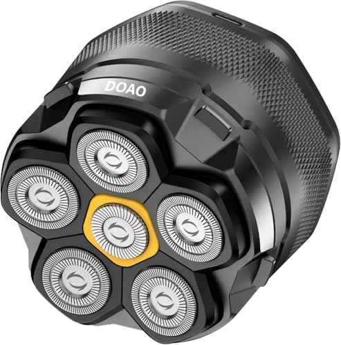 Electric Head Shaver for Bald Men Waterproof Wet Dry 6D Magnetic Steel Blades
