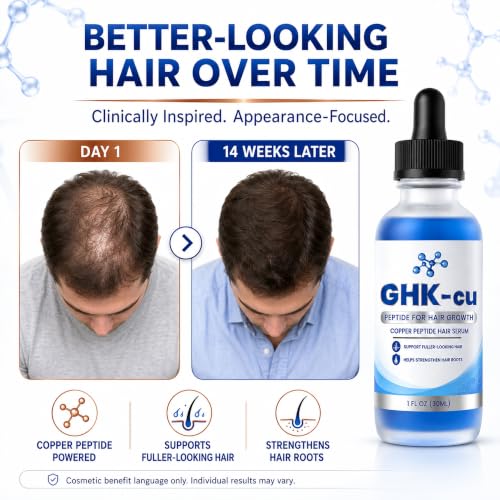 Copper Peptide Hair Growth Serum - 1 fl oz for Thinning Hair