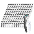 Disposable Razors Bulk, Gray Razors Individually Wrapped Bulk, With Shaving Cream For Hotels, Shelters, Homeless, Nursing Homes, Charities, Churches (100-PACK)