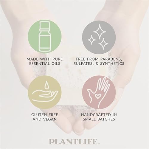 Plantlife Neem Herbal Bar Soap - Hand Crafted Using Plant-Based Ingredients - Made in California 4.5oz Bar