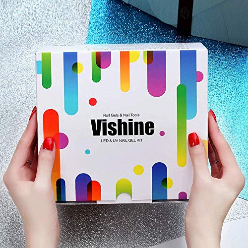 Vishine Gel Nail Polish Starter Kit - 6 Colors & 36W LED UV Lamp - Set 012