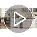 Farmhouse Kitchen Island with Storage and Floating Shelf - White and Natural - 23.6"L x 13.8"W x 31.5"H