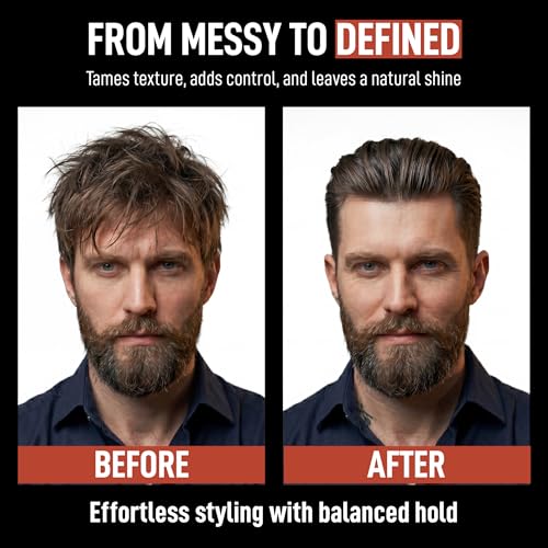 Men's Grooming Cream with Medium Hold & Natural Shine - Hair Styling & Conditioning