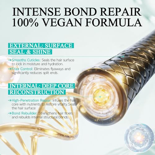 Vegan Bond Repair Hair Mask - Deep Conditioner with Peptides & Amino Acids for Damaged Hair