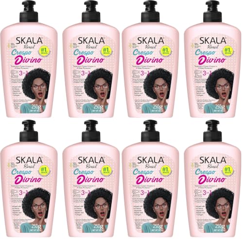 3 in 1 Divine Curls Leave-In Conditioner Pack of 4 - Moisturize & Define Curly Hair 8.8 oz