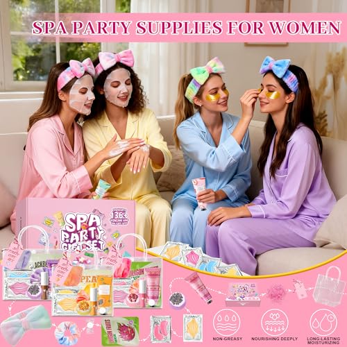 136PCS Spa Party Favors Set for Women - Eye Masks Lip Balm Hand Cream & Face Masks - Bachelorette & Birthday Gifts - Variation of THIS listing