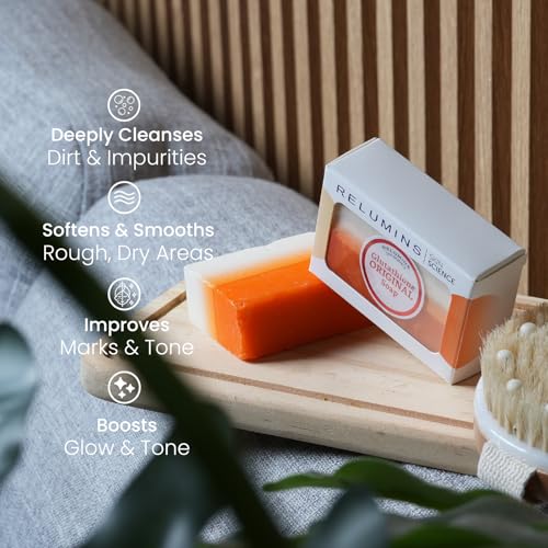 Relumins Glutathione Soap Bars - Deep Cleansing & Hydrating Soap for Smooth, Refreshed Skin Perfect this Valentines - Gentle Exfoliating Formula for Face & Body - 150g Bar
