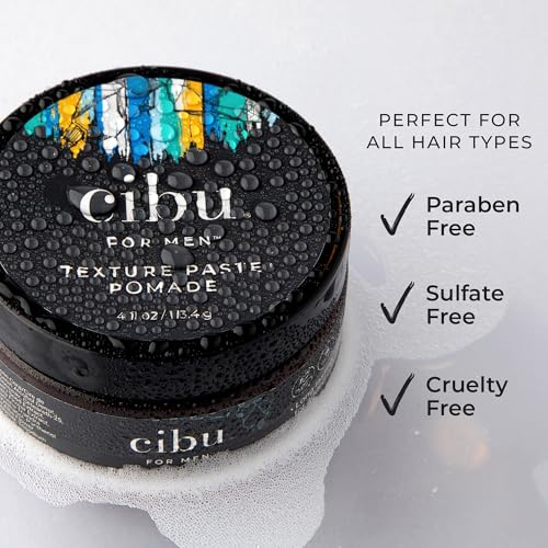 Men Texture Paste Pomade - Strong Hold & Definition - 4 oz - Messy, Sleek, Casual Styles - Variation of THIS listing