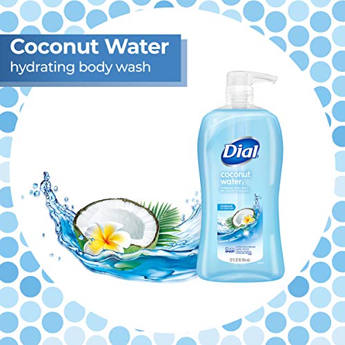 Dial Body Wash, Refresh & Renew Spring Water, 23 fl oz (Pack of 3) + Coconut Water, 32 fl oz