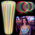 Halloween Glow Stick Necklaces Bulk 22 Inch, 5 Colors, 200 Pack