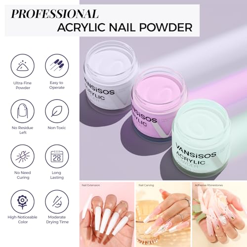 Acrylic Nail Kit for Beginners A3 - Complete Set with 24 Colors & Nail Drill