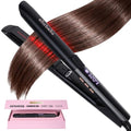 Ella Bella Titanium Flat Iron Hair Straightener with Infrared, Black, 1 Inch Plate