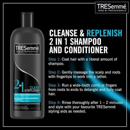 Tresemme Shampoo 28oz 2-In-1 Cleanse And Replenish (2 Pack)