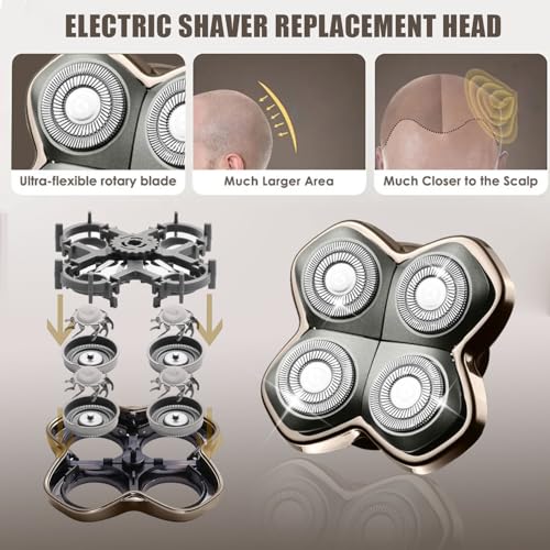 Silver Shaver Replacement Heads for Skull Pitbull Butterflykiss & Palm - 2 Pack - Variation of THIS listing