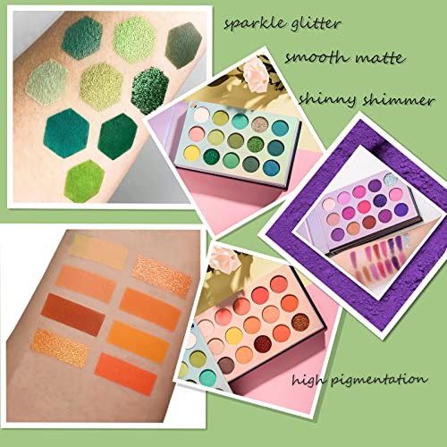MYUANGO Color Board Eyeshadow Palette - Colorful Rainbow Bright Eyeshadow Palette, Natural Powder Eye Shadow Palette Makeup - Waterproof, Blendable, Long-Lasting - Cruelty-Free