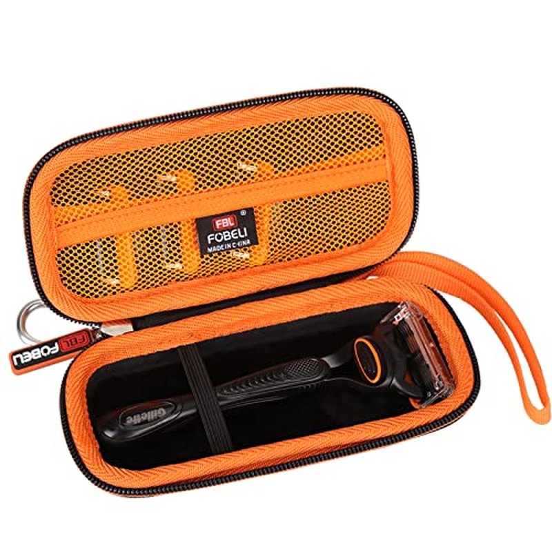 FBLFOBELI Portable Travel Carrying Case Compatible With Gillette Fusion5 Razors 1 Razor 4 Razor Blade Refills, EVA Hard Storage Bag (Case Only)