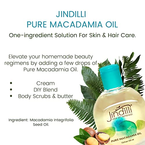 Pure Macadamia Oil | Cold-Pressed, Filtered, All-Natural, Vegan, Non-GMO, Hexane-Free, Cruelty-Free - Multipurpose Moisturizer (7.5 oz)