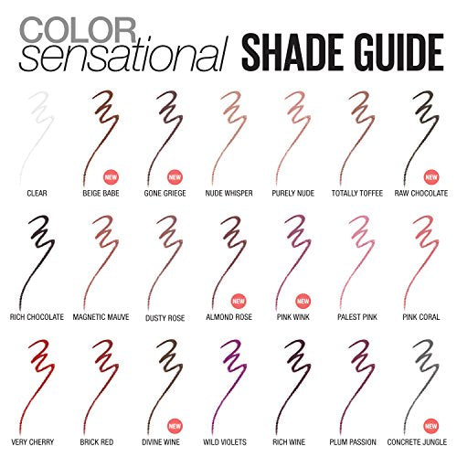 Maybelline New York Color Sensational Shaping Lip Liner Makeup, Pink Wink, 0.01 oz.