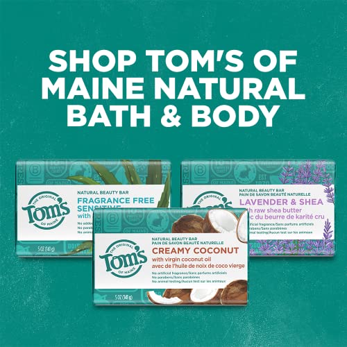 Tom's of Maine Natural Beauty Bar Soap for Sensitive Skin With Aloe Vera, Fragrance-Free, 5oz.