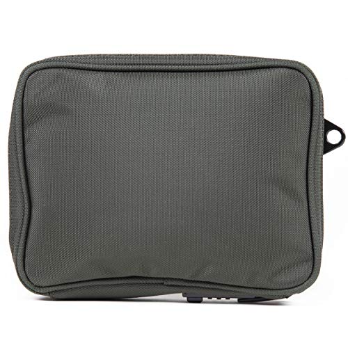 Green 5 Inch Lockable Odor Sealing Pouch with Hidden Storage - Carbon-Lined