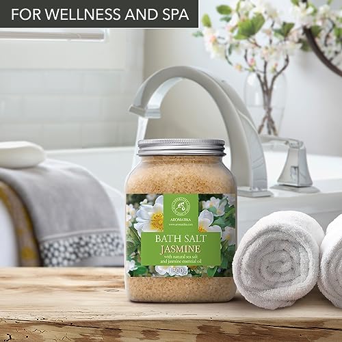 Jasmine Bath Salt 46oz - Relaxing Aromatherapy Sea Salt for Soothing Skin