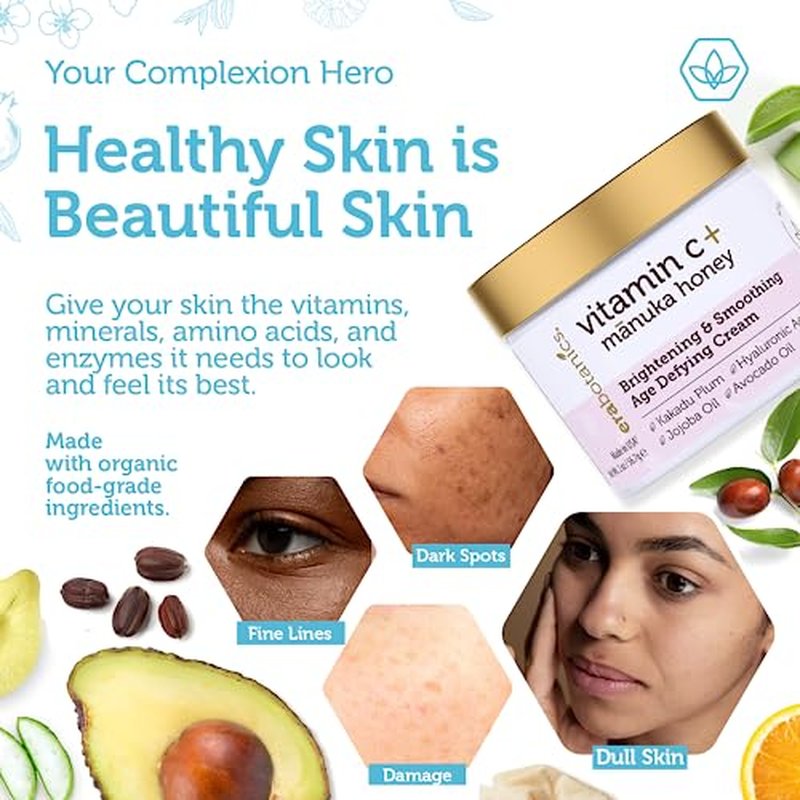 Era Organics Vitamin C Face & Organic Eye Cream ? Nourishing Vitamin C Face Cream for Fine Lines, Wrinkles + USDA Organic Eye Balm for Puffiness, Bags ? Made in USA, Safe For Sensitive Skin