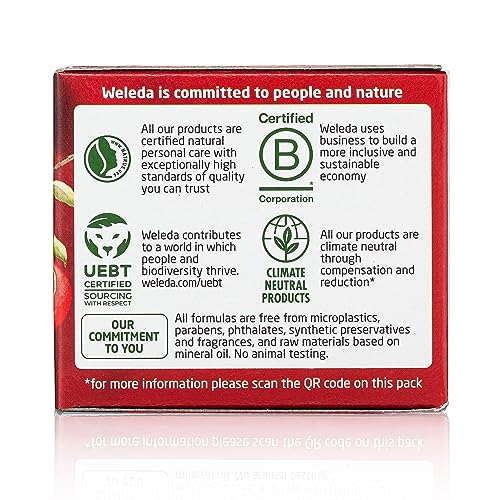 Weleda Plumping Night Cream with Pomegranate & Maca Root Peptides – Plant-Rich Moisturizer