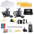 Complete Tattoo Kit with 2 Machines, Power Supply, Needles & Ink for Beginners