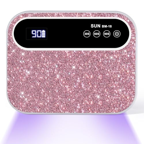 Pink Diamond LED Nail Lamp with Auto Sensor - Professional UV/LED Gel Curing