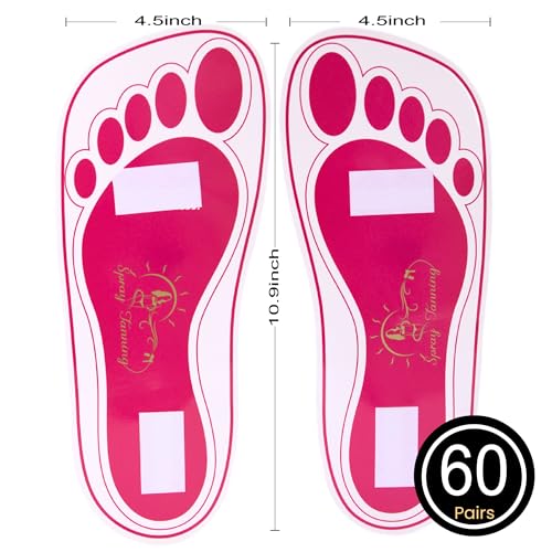 Disposable Pink Tanning Feet Pads - Protect Soles During Spray Tanning, 60 Pairs