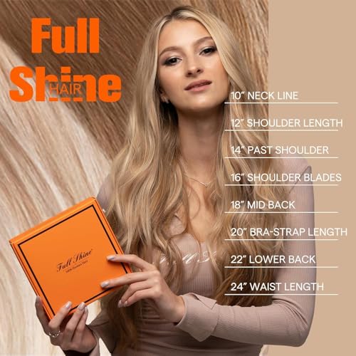 Full Shine Tape-In Human Hair Extensions - Jet Black, 24 Inch, 50G, 20 Pieces - Variation 1