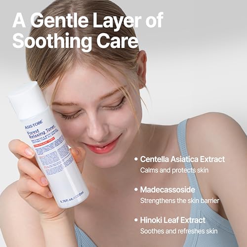 ASIS-TOBE Forest Relaxing Toner - Soothing and Hydrating Korean Facial Toner with Centella Asiatica and Birch Sap, Unscented and Alcohol-Free, 6.76 Fl Oz