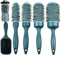 Professional Hair Brush Set for Blowouts - 4-Piece Round & Paddle Styling Brushes