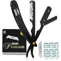 Utopia Care Professional Straight Razor for Men, Barber Straight Edge Razor Safety with 100 Pack Blades, Black
