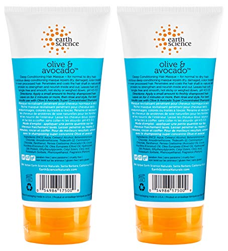 Deep Conditioning Hair Mask for Normal to Dry Hair - Olive & Avocado, 2 Pack