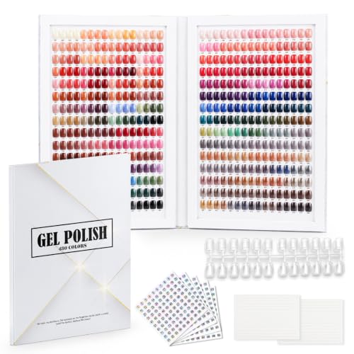 480 Nail Swatch Book with 600 Practice Tips & Number Labels for Salon & Personal Use
