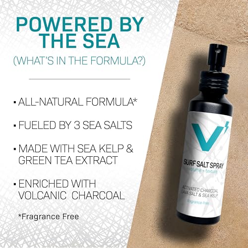 Fragrance-Free Sea Salt Hair & Beard Spray - 30 Fl Oz Refill - Volumizing & Texturizing