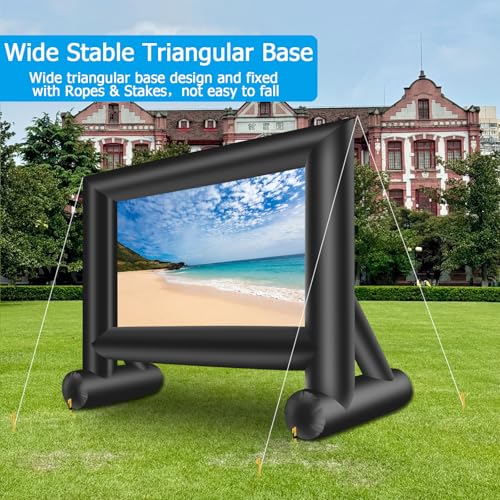 15ft Inflatable Projector Screen with Air Blower & Storage Bag - Front & Rear Projection
