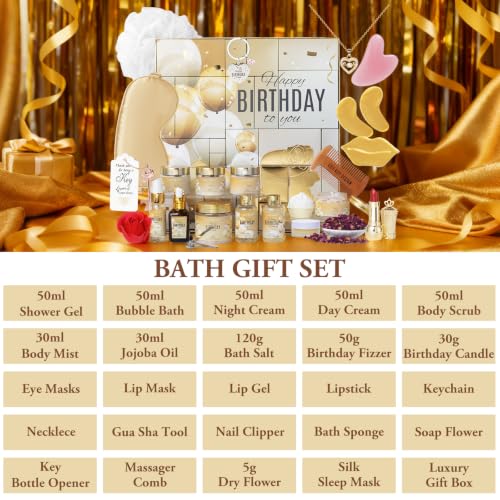 24-Piece Birthday Spa Gift Set for Women - Luxurious Bath & Body Collection - Birthday