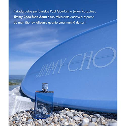 Men's Eau de Toilette Jimmy Choo Man Aqua 1 Fl Oz - Marine Woody Fragrance with Grapefruit & Salty Moss