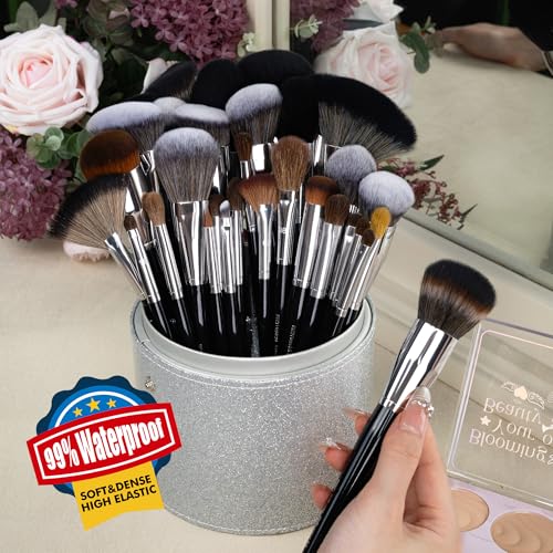 Bueart Design 36Pcs PRO Grade Natural Goat Hair Pony Bristles Makeup Brushes Set with Super Holder Professional-Grade Precision & Luxury Brush for beauty enthusiasts&professionals Makeup Artist