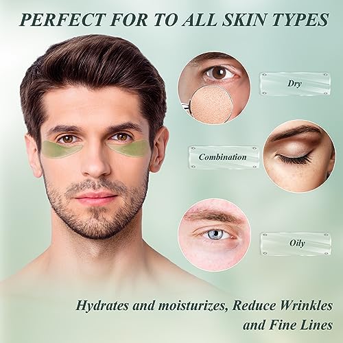 Under Eye Patches for Puffy Eyes and Dark Circles ? 60 PCS Aloe Vera Under Eye Mask with Pure Natural Extracts to Combat Puffiness, Fine Lines, Wrinkles, and Bags