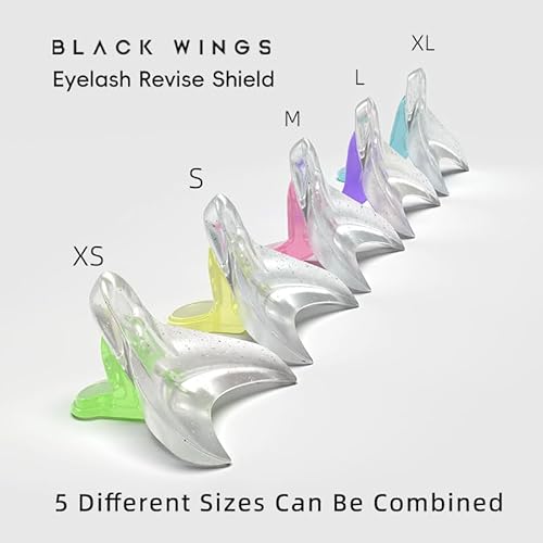 BLACKWINGS Lash Revise Pad 5 Sizes Eyelash Fix Shields Reusable Lash Separator Palette Silicone Plate Lift Tool Box