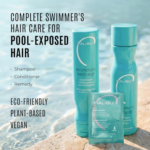 Malibu C Swimmers Chlorine & Pool Water Hair Care Kit - Shampoo, Conditioner & Hair Mask