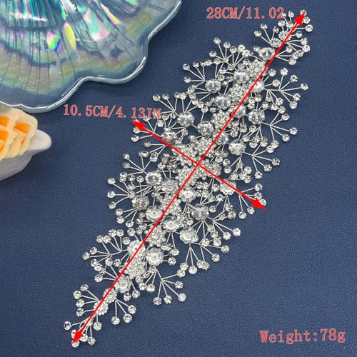 Bridal Headpiece for Wedding - Silver Hair Accessory for Bride, Prom & Formal Events (Variation of THIS listing: Silver)