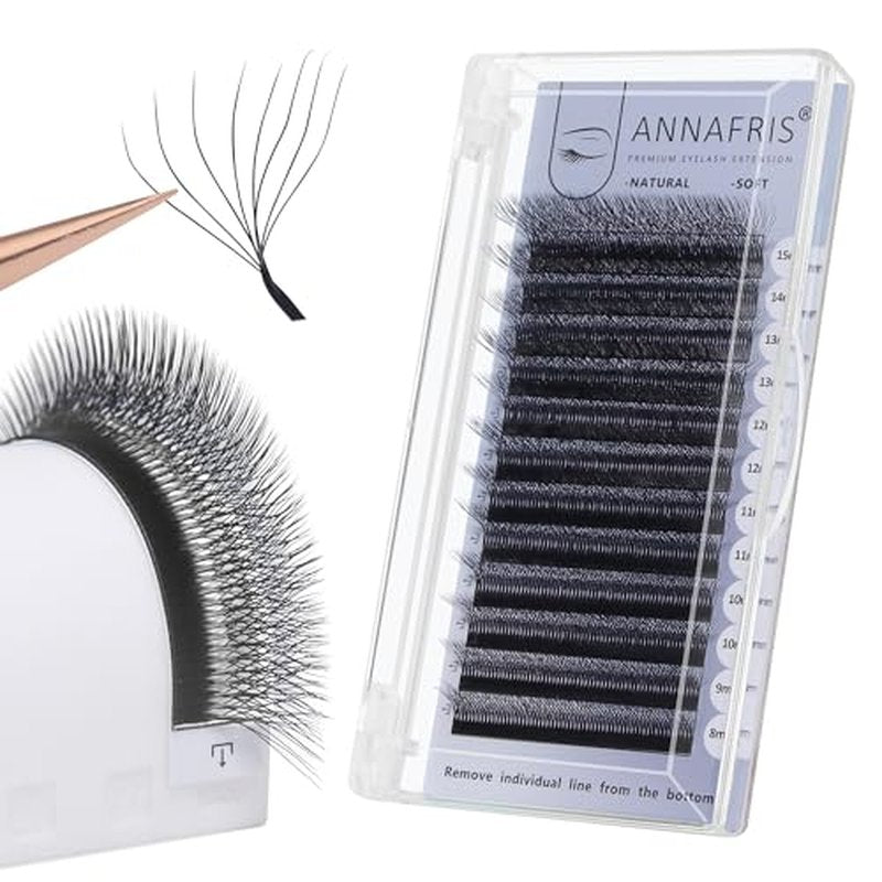 8D Premade Fan W Shape Eyelash Extensions 0.07 D Curl 8-15mm Mix Volume Self Fanning False Lashes Makeup Supplies Professional Use Lash Extension(0.07 D, 8-15mm Mix)