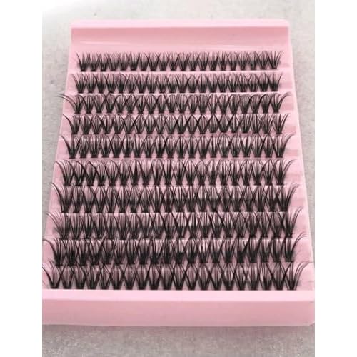 False Eyelashes Kit, 530pcs, Wispy Lashes Pearl Fluffy Natural Look Lash Cluster Thick Soft Curly Lash Extensions