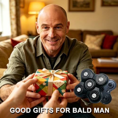 1-Pack 5-Blade Replacement Shaver Heads for Groomie Bald Head Shaver - Smooth Scalp & Body Shaving