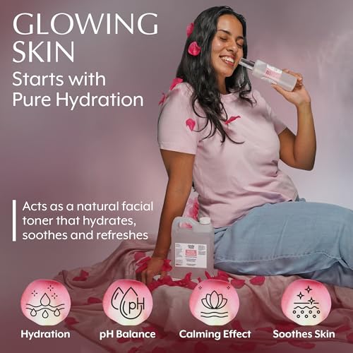 Rose Water Facial Toner 32oz Bulk - Alcohol-Free, Vegan & Natural Moisturizer for Face & Hair - Variation of THIS listing