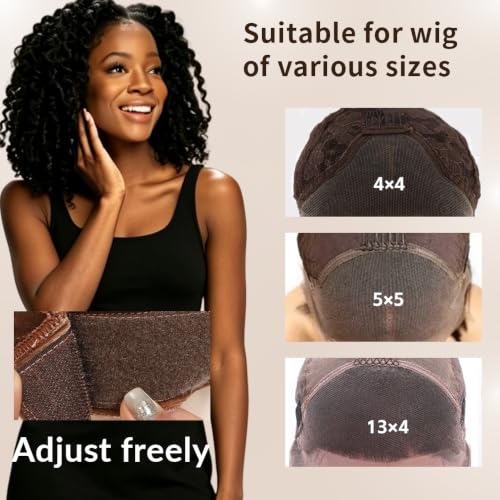 Adjustable HD Lace Wig Cap with Secure Headband - D-Caramel / Type C